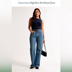 Abercrombie & Fitch Curve Love High Rise 90s Relaxed Jean